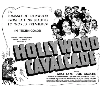 16mm "HOLLYWOOD CAVALCADE" (b&w) Alice Faye, Don Ameche, Buster Keaton - Image 1 of 4