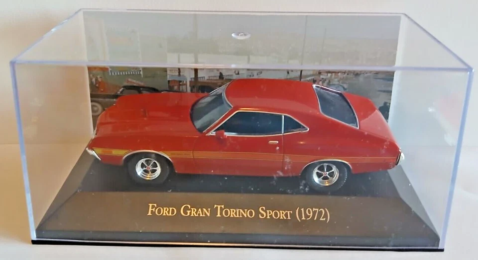 N88) DIE CAST FORD GRAN TORINO SPORT 1972 GRANDES AUTOS MEMORABLESEN MÉXICO 1/43 - Immagine 1 di 1