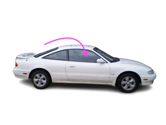Se adapta a: Mazda MX6 1993-1996 2D cupé lado del pasajero puerta delantera derecha ventana vidrio Foto 1 de 4