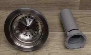 Conjunto de desagüe de fregadero de cocina de acero inoxidable colador de 3,5" con tubo de escape de 1,5 nuevo - Imagen 1 de 9