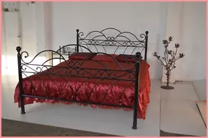 Handgeschmiedetes doppel Metallbett Wiking Premium 140x200 inkl. Lattenrost - Bild 1 von 3