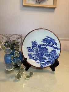 Antique Izegara Japanese Meiji 1900-1940 Era 10” Plate BAMBOO & CYPRESS TREE - Picture 1 of 7