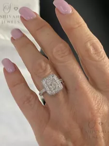 IGI Certified 1.6Ct Radiant Cut Lab Grown Diamond Engagement Ring in 14k Gold - Picture 1 of 12