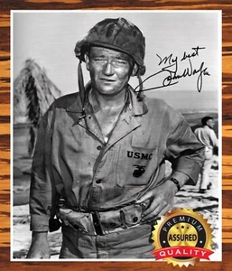 John Wayne - Foto autografiada firmada 8x10 (El duque) reimpresión - Imagen 1 de 4