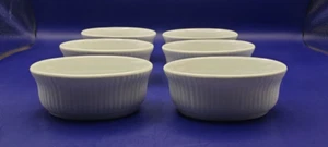 HIC Porcelain 6 oz Ramekin 3.5" x 1.5" Oval Creme Brulee Lot of 6 - Picture 1 of 4
