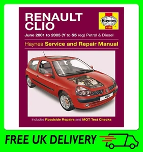 Haynes Manual Renault Clio 2001-2005 (Y Reg to 55 Reg) Petrol & Diesel (4168) - Picture 1 of 1