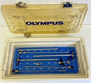 8 Pc Olympus Long Rotating 27Fr Resectoscope Sheath Set w/ Extras & Case Urology - Picture 1 of 11