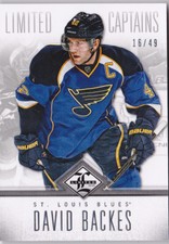 12-13 Limited David Backes /49 SILVER Captains Blues 2012