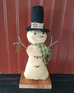 Primitive Christmas Standup snowman doll, Christmas doll, Christmas snowman - Picture 1 of 15