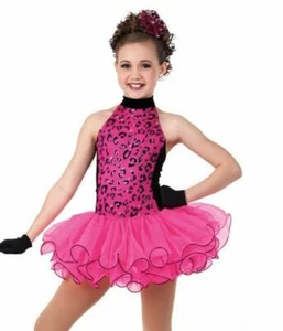Wild At Heart PINK Child X-Large Dance Costume Animal Print Tutu w/Mitts New - Picture 1 of 8