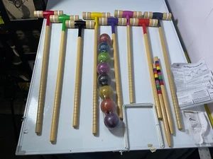 Nuevo en bolsa SPEEDSARMIS croquet set patio trasero juegos familiares adultos 8 jugadores - Imagen 1 de 8