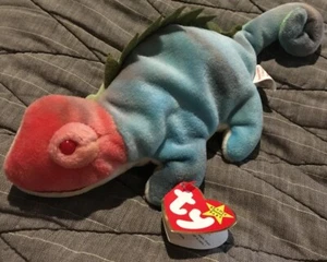 NEW Beanie Babies Iggy Iguana ERRORS 1997 RARE ORIGINAL OWNER Baby Bear Toy Vtg - Picture 1 of 8