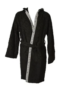 BIKKEMBERGS Bademantel mit Kapuze, Logo-Rand, gearbeiteter Frottee Artikel BKK25 - Imagen 1 de 6