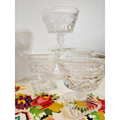 Copas de cristal de champán cupé platos de helado vintage Cape Cod Imperial Foto 1 de 4