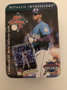 Ken Griffey Jr Metallic impressions Embossed Metal Trading Cards