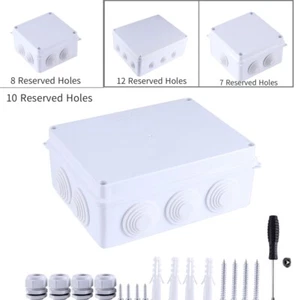10PCS Waterproof Junction Box & Reserved Hole ABS Plastic Electrical Box IP65 - Picture 1 of 13