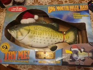 Big Mouth Billy Bass - 2000 Gemmy Cantando Pez de Navidad - Caja Original sin Usar - Imagen 1 de 2