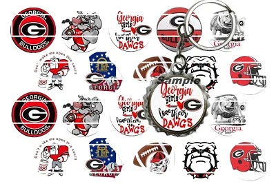 HHTDESIGNS Bottle Cap Images (25mm) 1" ~ Precut ~ Bulldogs Inspired Images ~ USA seller