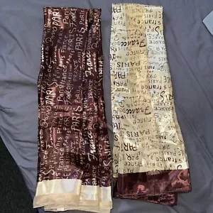 Paris France Signature Scarf SET OF 2 - Picture 1 of 6