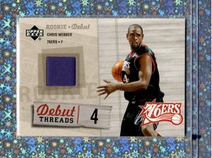 2005-06 Upper Deck Rookie Debut Threads Chris Webber Philadelphia 76ers #DT-CW - Picture 1 of 3