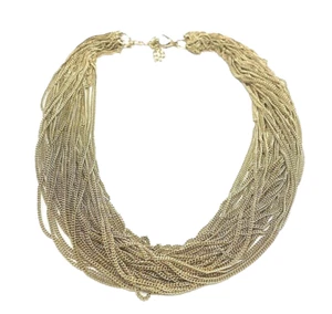 tolles Anker Ketten Collier goldfarbig Cleopatra Style 38 Stränge Modeschmuck - Bild 1 von 3