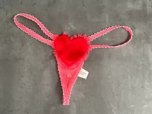 Victorias Secret Vintage rosa Herz Tanga Vstring Höschen klein - Bild 1 von 9