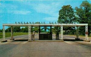 England Air Force Base Alexandria Louisiana LA entrance Postcard - Picture 1 of 2