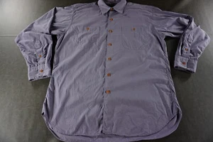 Gitman Bros Shirt Mens 15.5 33 Gray Orange Button Long Sleeve Solid Nordstrom - Picture 1 of 14