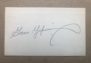 Garo Yepremium - Autographed Miami Dolphins 3x5 inch Index Card - Picture 1 of 1