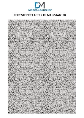 MARKENLOS Kopfsteinpflaster Pflastersteine Decal Diorama Modellbau 1:18