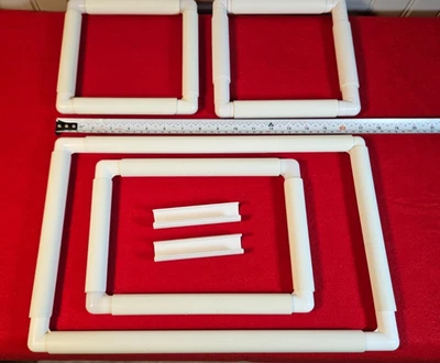 Q-Snap Lot of 4 Cross Stitch Embroidery Needlework Frames 2-8x8, 8x11 and 11x17 - Image 1 of 4