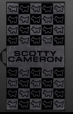 Toalla a cuadros Scotty Cameron Scotty Dog - negra/gris Foto 1 de 3