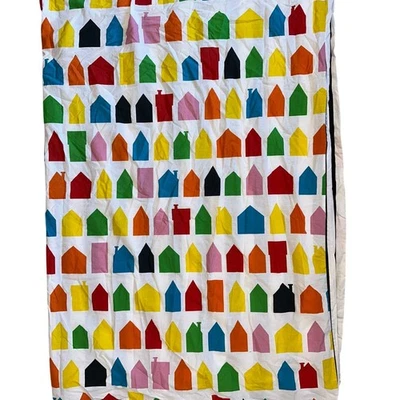 Ikea Hemlangtan Rare Duvet Cover Rainbow House Stripe Cotton Twin Size Kids - Image 1 of 4