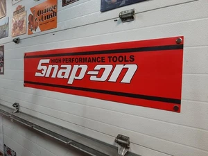 CLASSIC 50 X 12 INCH SNAP ON TOOLS BANNER SIGN - Picture 1 of 1