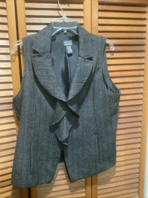 Chaleco Elegante Additions by Chicos Negro, Plateado Hilo Metálico Mujer Talla 2 (XL) Foto 1 de 4