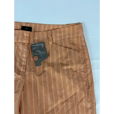 Pantalones de pierna ancha recortados a rayas talla 6 INC International Concepts Foto 1 de 4