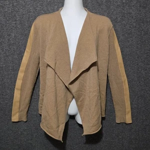 Brochu Walker Pullover Damen klein hellbraun Wolle Kaschmir offen fallend Cardigan Jacke - Bild 1 von 11