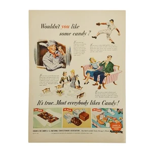 1947 National Confectioners Association Vintage Print Ad Wouldnt You Like Candy - Picture 1 of 2