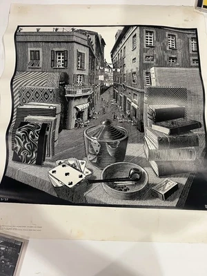 1988 Escher Stilleven Still Life And Street Poster 24 By 21 - Image 1 of 4