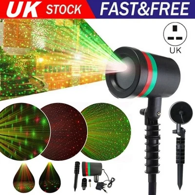 UK PLUG Garden Moving LED Laser Projector Lights Party Outdoor Landscape Lamp - Image 1 of 4