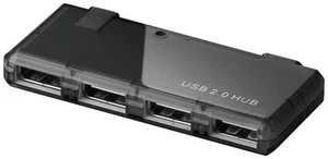 10x USB 2.0 Hi-Speed HUB / Verteiler 4 Port; USB - HUB 4 Port Mini USB 2.0 black - Bild 1 von 2