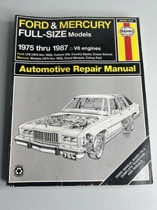 Haynes Repair Manual 36036 (754) Ford & Mercury Full Size Models 1975-1987 V8 - Imagen 1 de 5