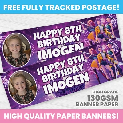 HAPPY HIPPO PARTY SUPPLIES KPOP BANNER PERSONALISED ANY NAME PHOTO DEMON HUNTERS PARTY BANNERS