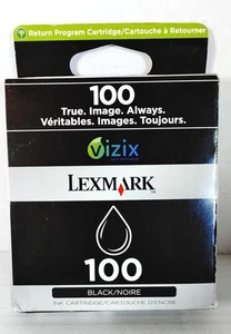Lexmark Standard Yield 100 Ink Cartridge - Black Ink Vizix NIB  - Picture 1 of 1