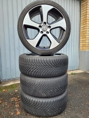 VW Golf 7 GTI / GTD original 18 Zoll Alufelgen "Austin" mit Ganzjahresreifen - Bild 1 von 4