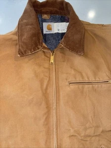 Vintage CARHARTT 6BLJT USA Detroit Jacket Blanket-Lined Duck 46 Brown 6blj USA - Picture 1 of 11