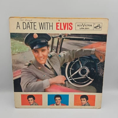 1959 RCA Elvis Presley "A DATE WITH ELVIS" LPM-2011 Gatefold LP Fair Condition - Bild 1 von 4