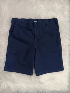 Pre Owned Gap Boy's Flat Front Shorts Navy Blue Size 18 - Picture 1 of 5