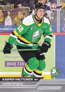 2023-24 Upper Deck CHL Star Rookies #374 Kasper Halttunen, London Knights - Picture 1 of 1