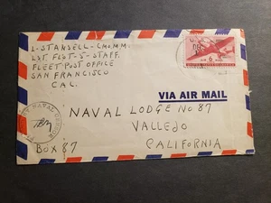 Landing Ship Tank LST Flotilla 5 Naval Cover 1943 Censored WWII Sailor's Mail - Picture 1 of 2